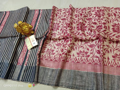 TUSSAR SILK PRINT SAREE