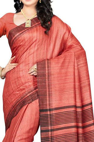 Tussar ghicha silk saree silkzon.in