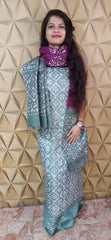 Linen print suit silkzon.in