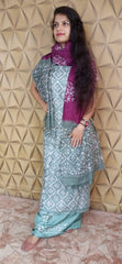 Linen print suit silkzon.in