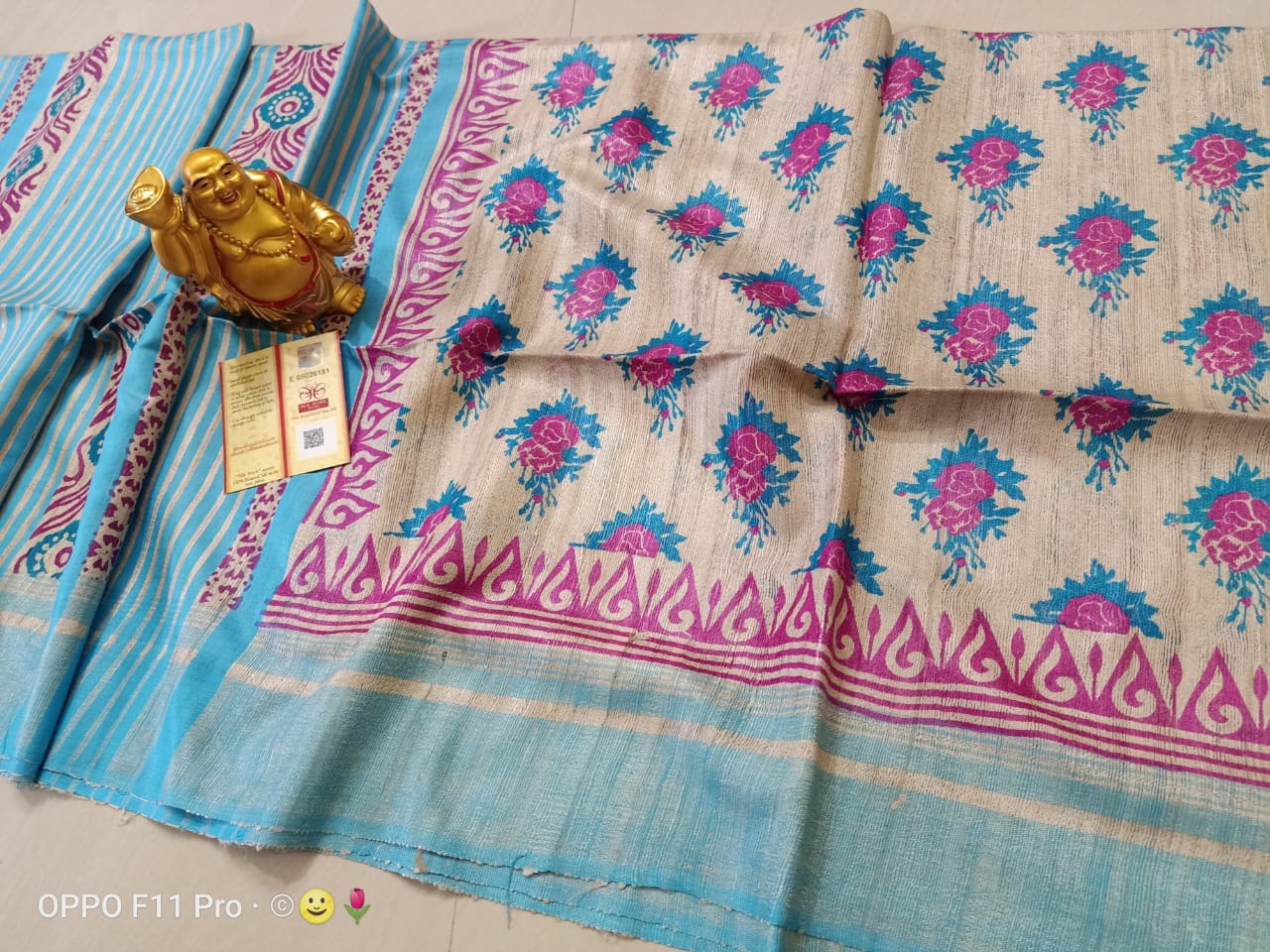 TUSSAR SILK PRINT SAREE