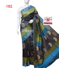 Pure Tussar Silk print saree