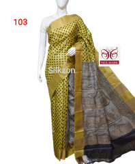 Pure Tussar Silk print saree
