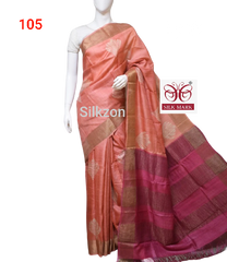 Pure Tussar Silk print saree