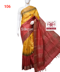 Pure Tussar Silk print saree