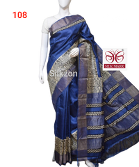 Pure Tussar Silk print saree
