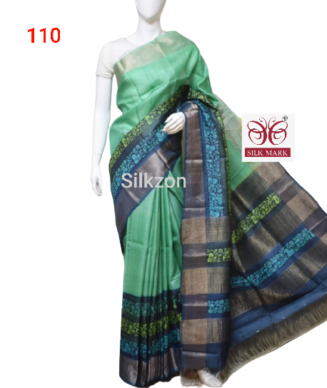 Pure Tussar Silk print saree