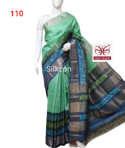 Pure Tussar Silk print saree