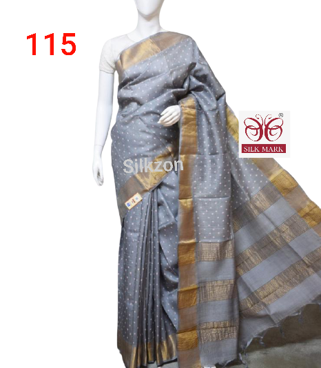 Pure Tussar Silk print saree