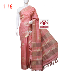 Pure Tussar Silk print saree