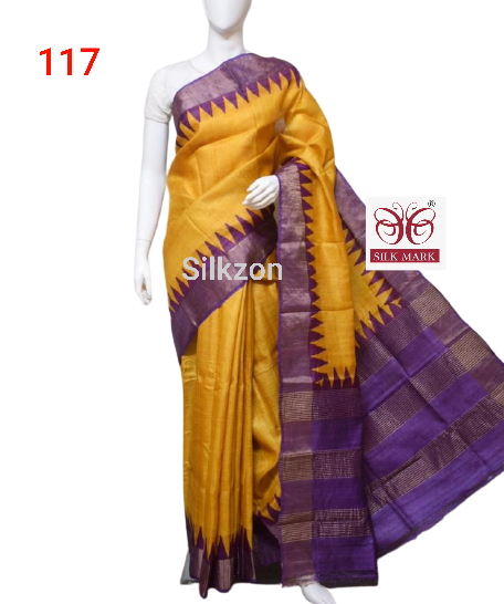 Pure Tussar Silk print saree