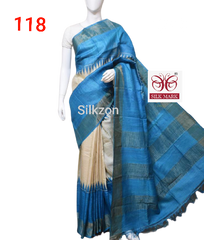 Pure Tussar Silk print saree