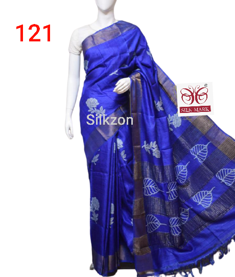 Pure Tussar Silk print saree