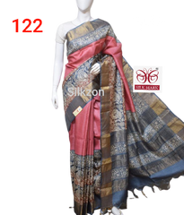 Pure Tussar Silk print saree