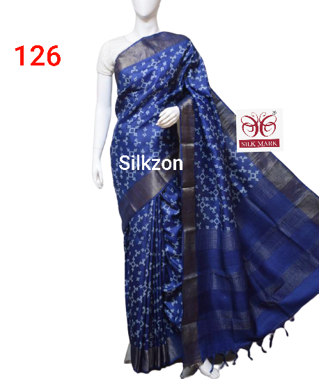 Pure Tussar Silk print saree
