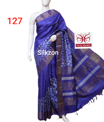 Pure Tussar Silk print saree