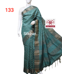 Pure Tussar Silk print saree