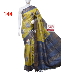 Pure Tussar Silk print saree