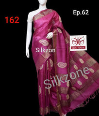 Pure Tussar Silk print saree
