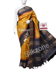 Pure Tussar Silk print saree