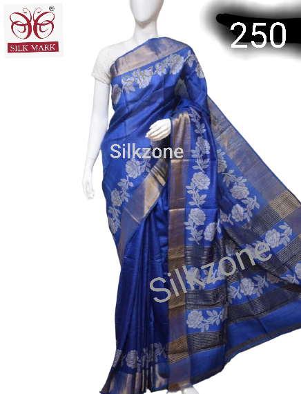 Pure Tussar Silk print saree