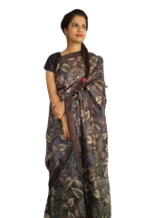Pure Tussar Silk print saree