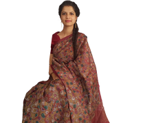 Pure Tussar Silk print saree