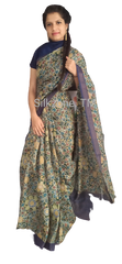 Pure Tussar Silk print saree