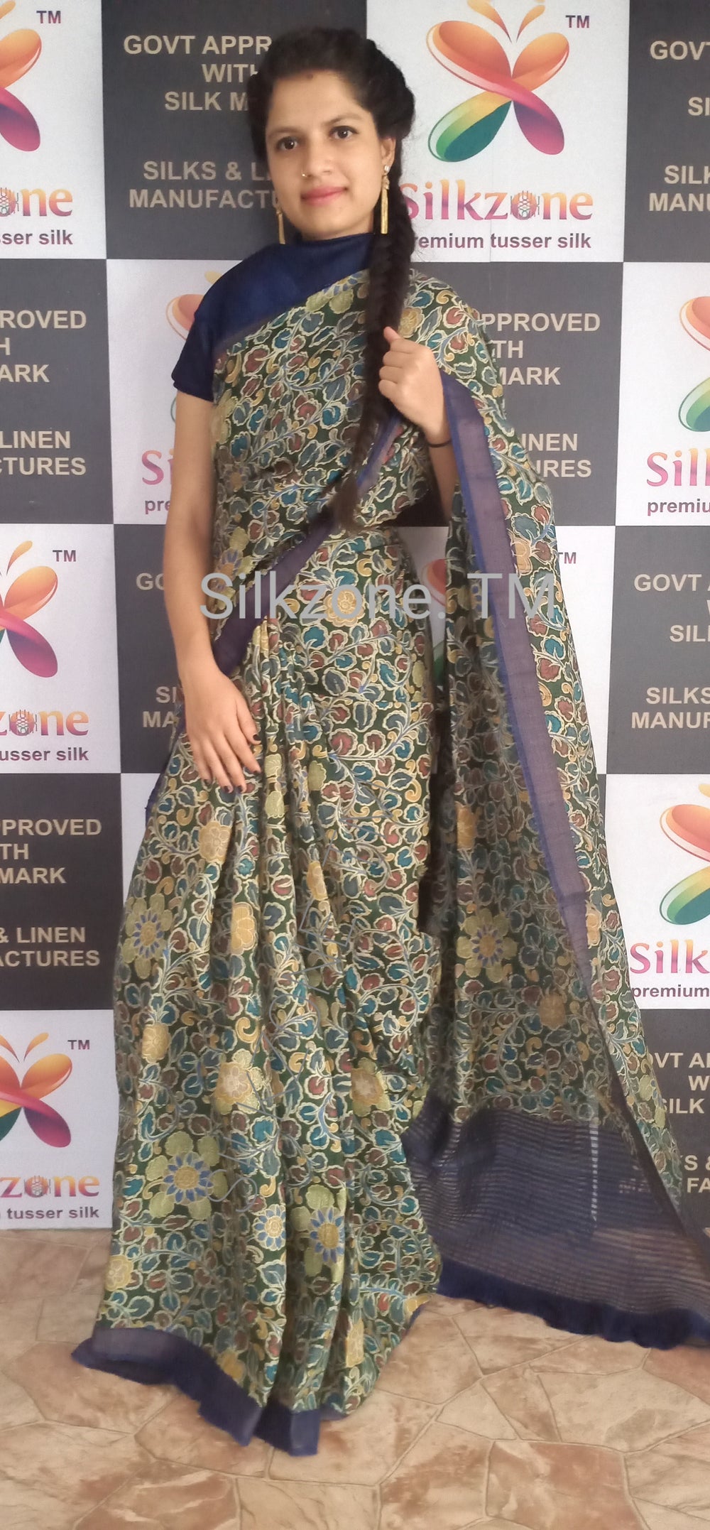 Pure Tussar Silk print saree