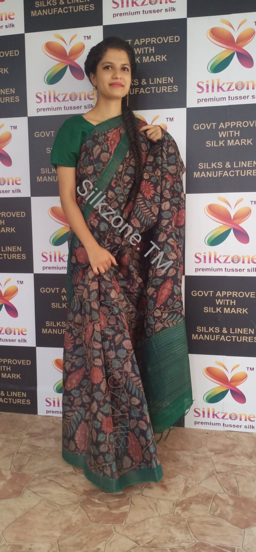 Pure Tussar Silk print saree