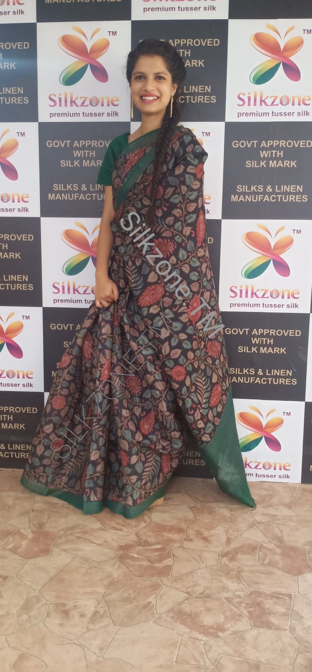 Pure Tussar Silk print saree