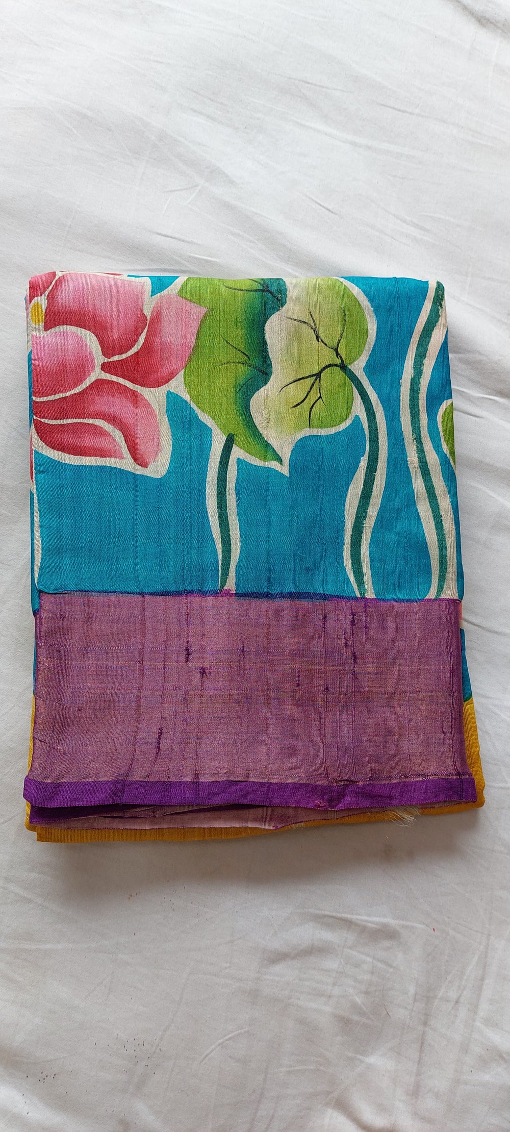 Pure Tussar Silk print saree