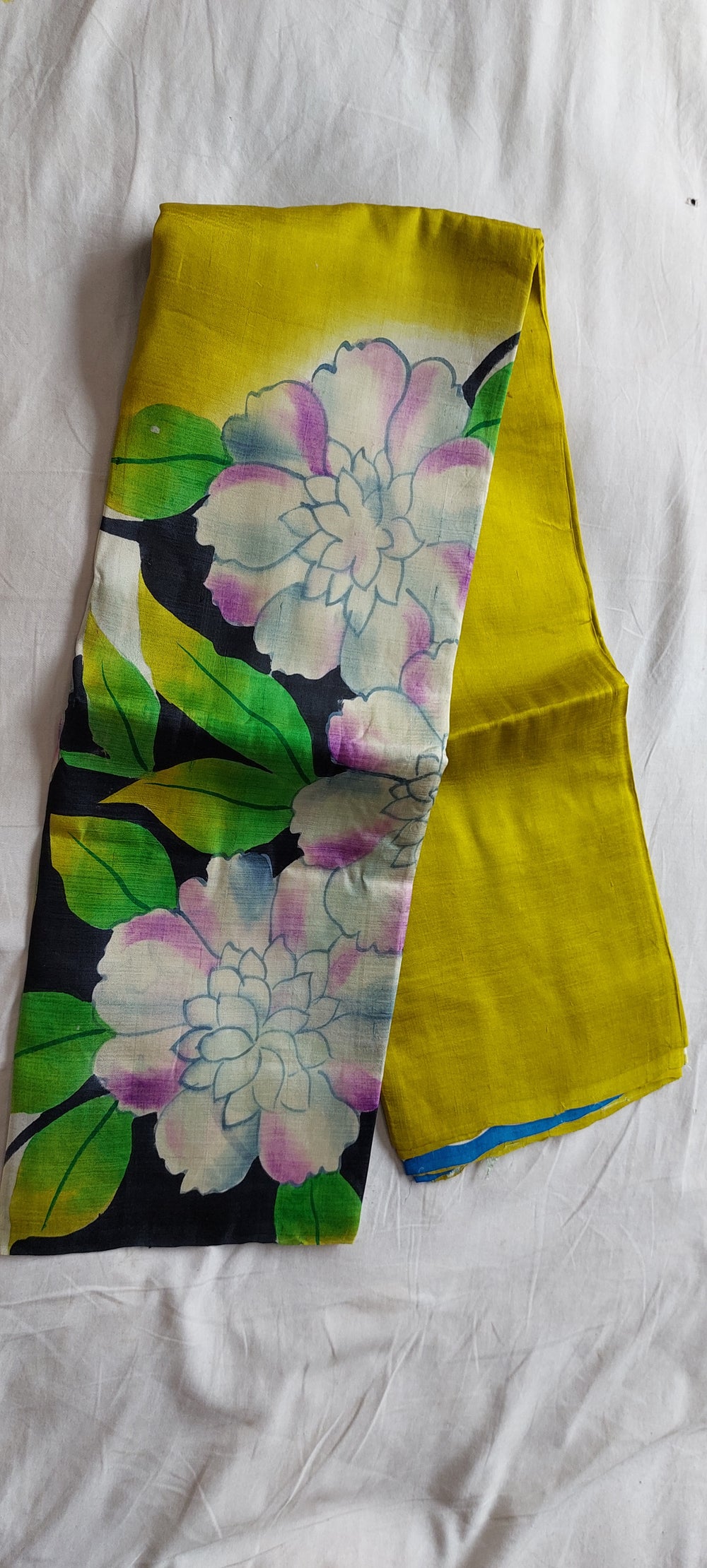 Pure Tussar Silk print saree