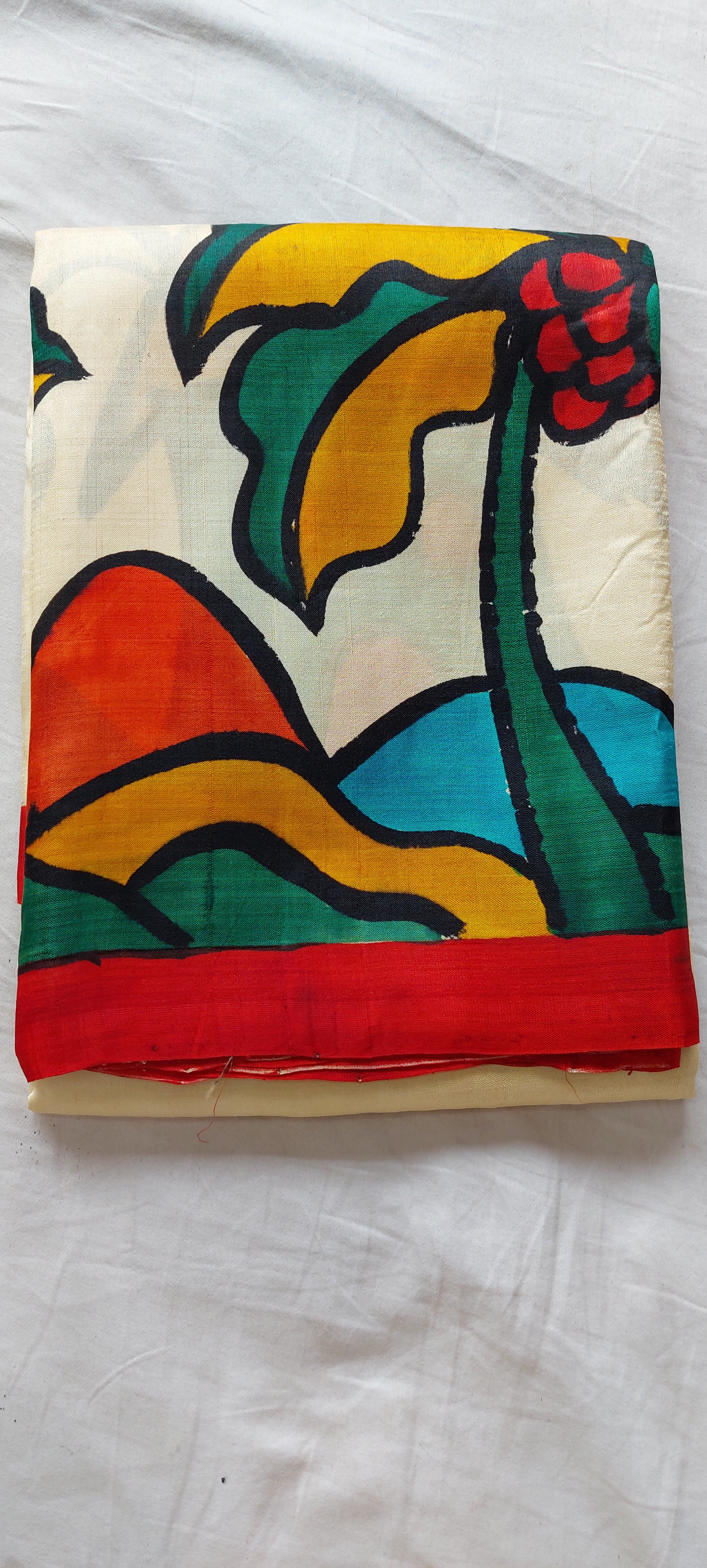 Pure Tussar Silk print saree