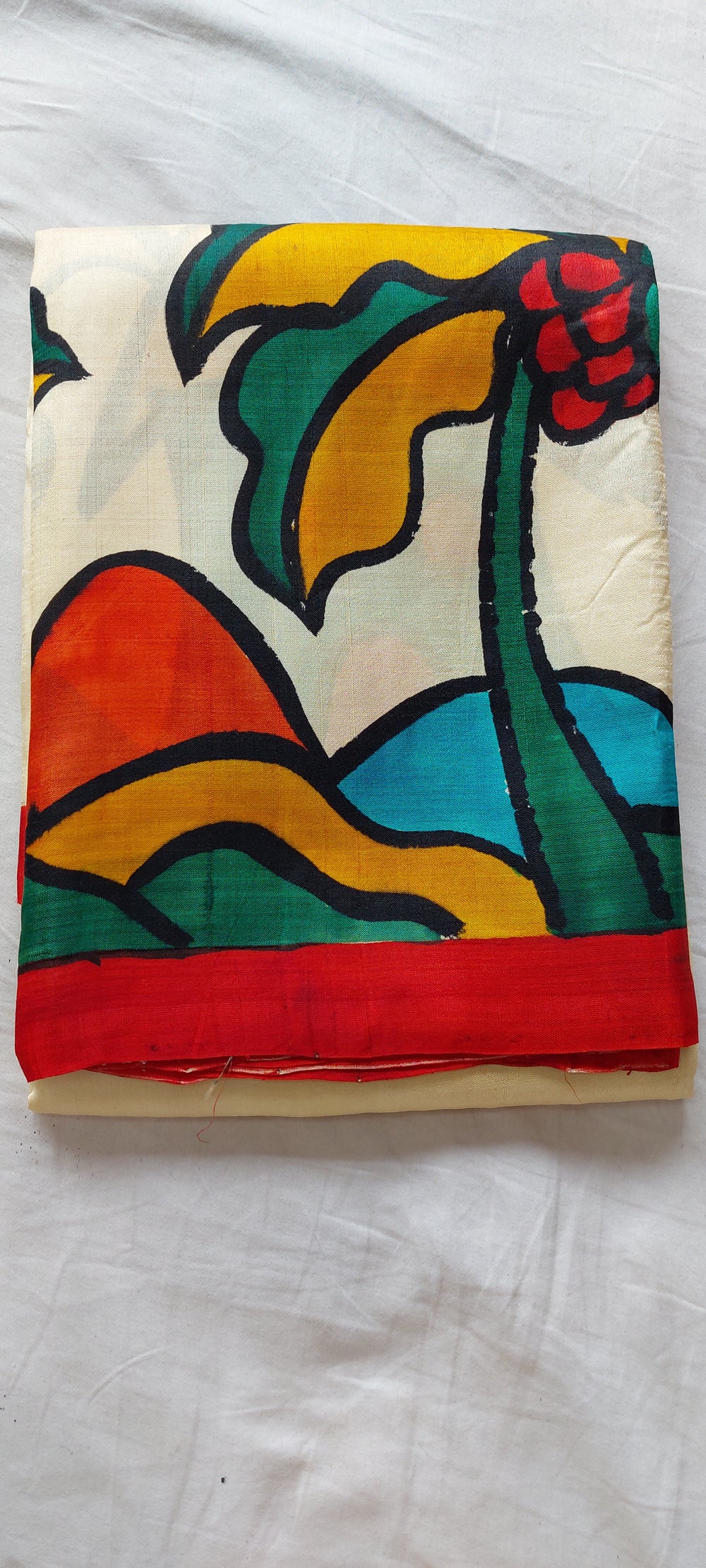 Pure Tussar Silk print saree