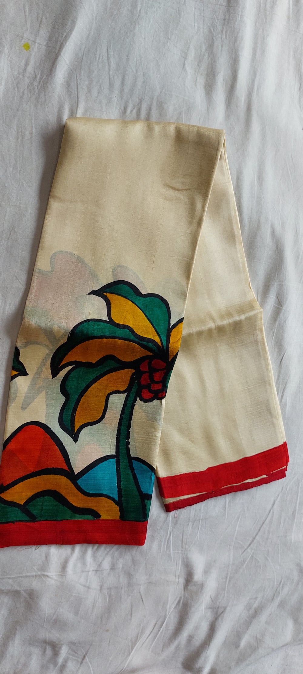 Pure Tussar Silk print saree