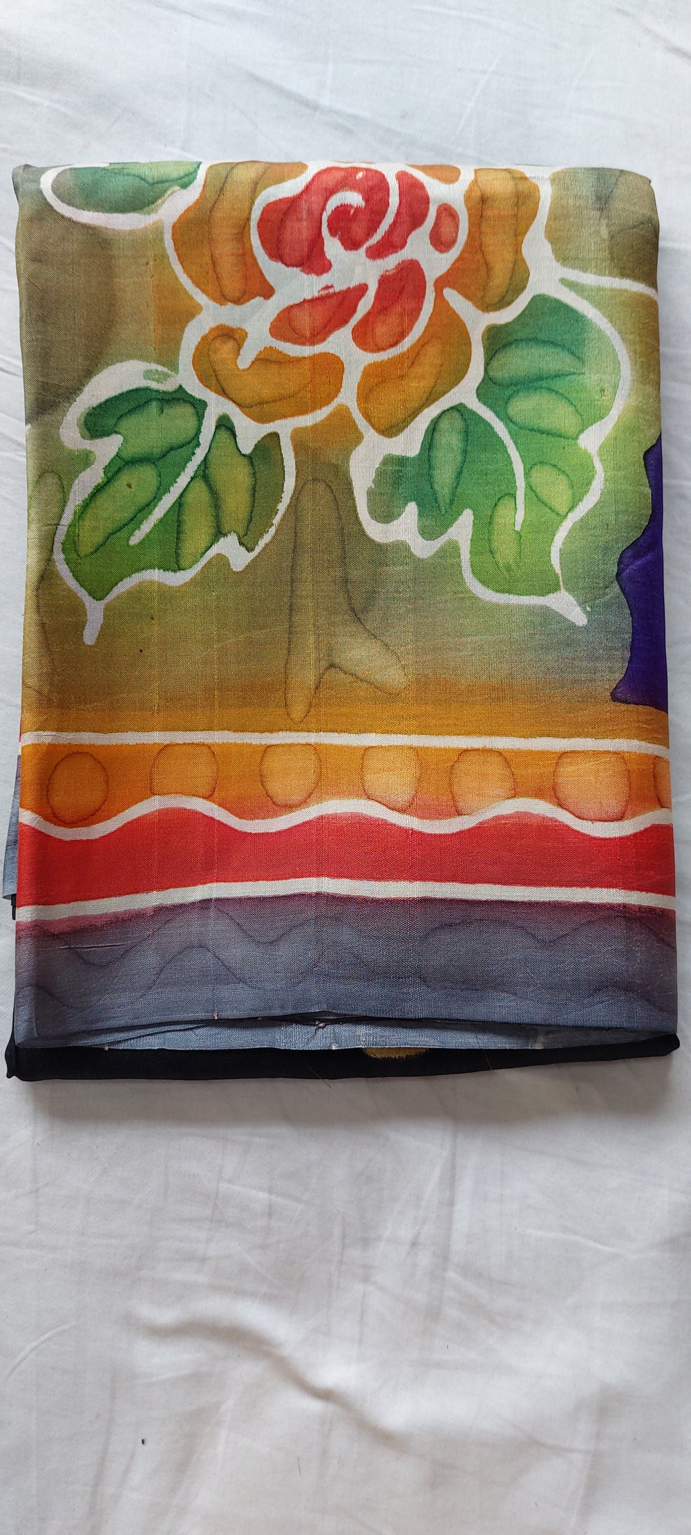 Pure Tussar Silk print saree