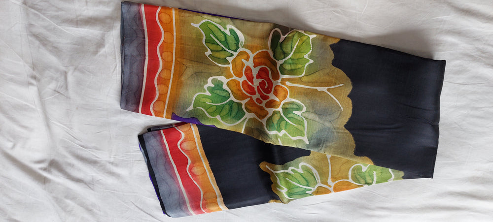 Pure Tussar Silk print saree