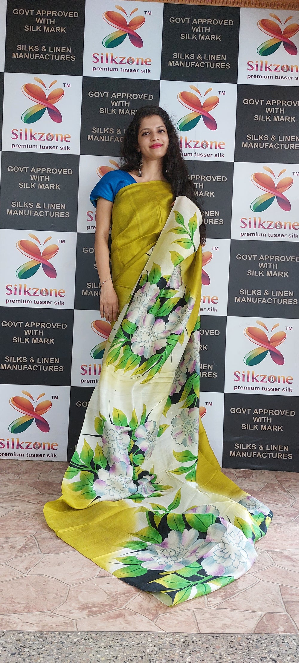 Pure Tussar Silk print saree