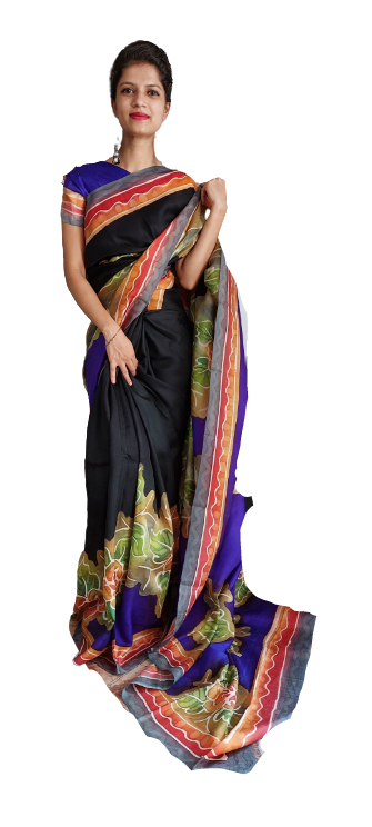 Pure Tussar Silk print saree