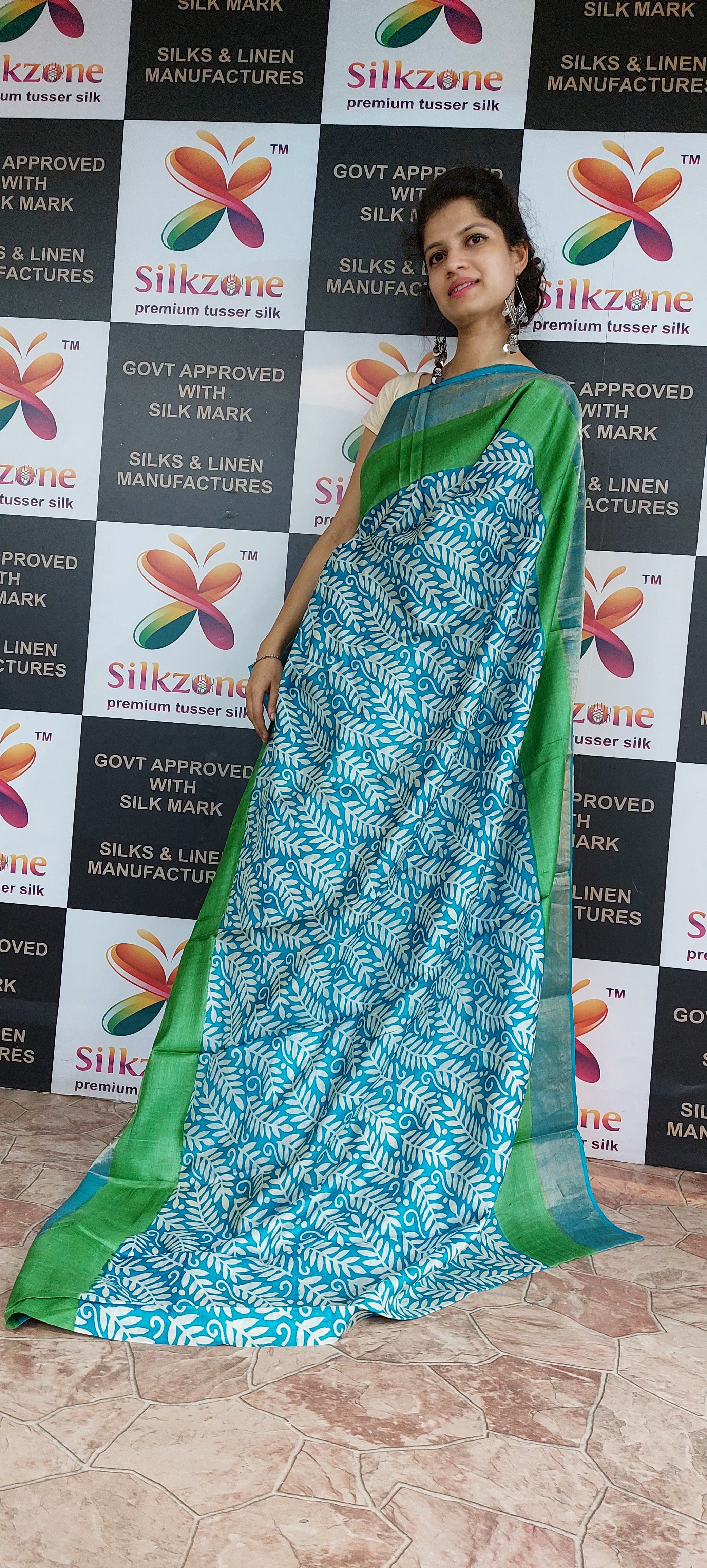 Pure Tussar Silk print saree