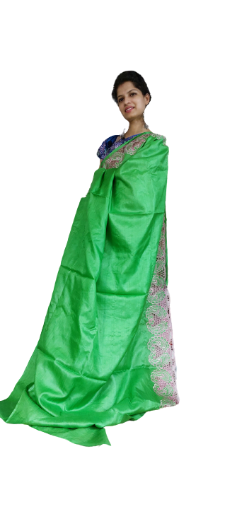 Tussar Silk Hand Cutwork Saree SILK ZONE