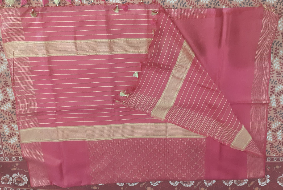 Soft silk katha rate saree