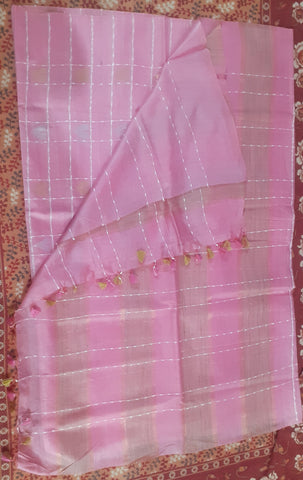 Soft silk cut work buta saree