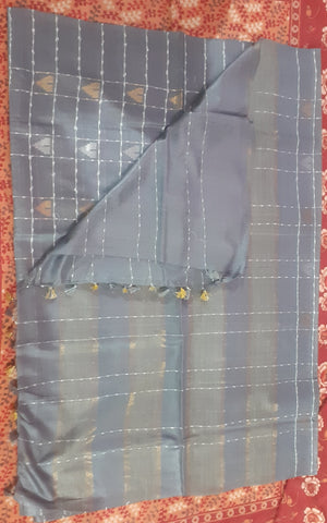 Soft silk cut work buta saree