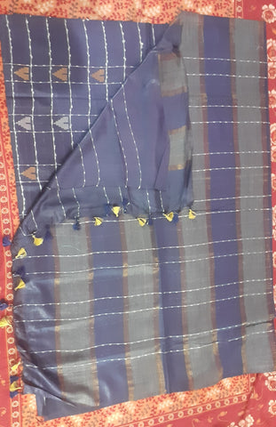 Soft silk cut work buta saree