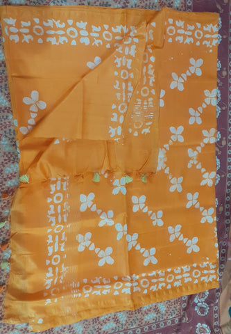 Soft silk fabric print saree