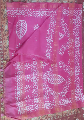 Soft silk fabric print saree