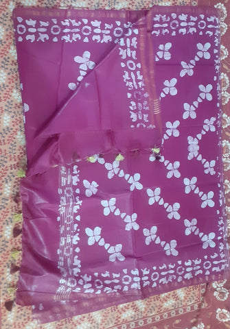 Soft silk fabric print saree