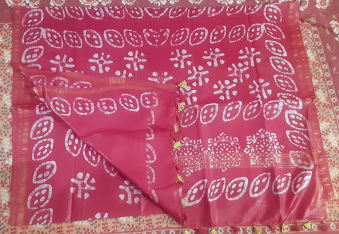 Soft silk fabric print saree